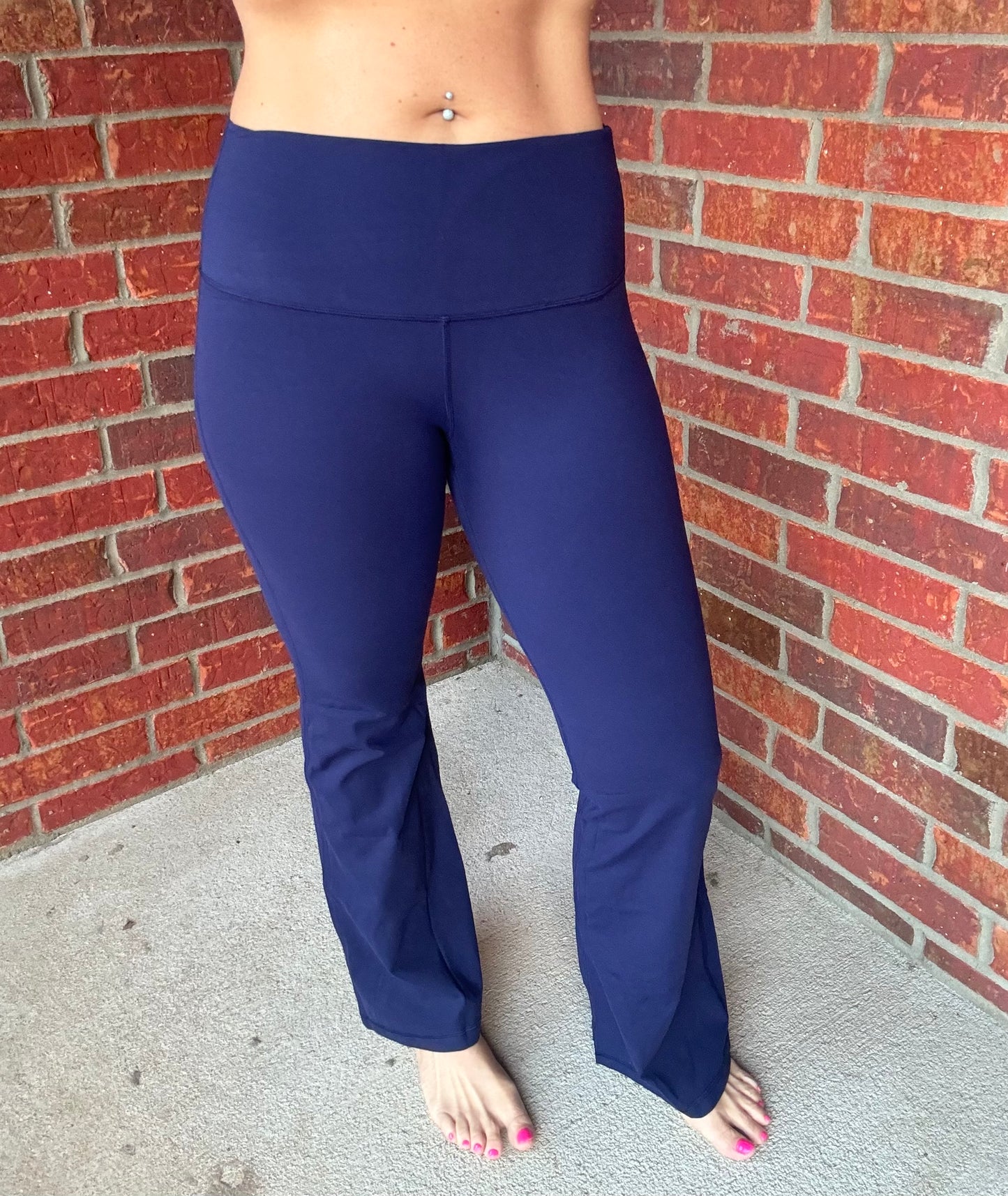 Navy yoga flare pants