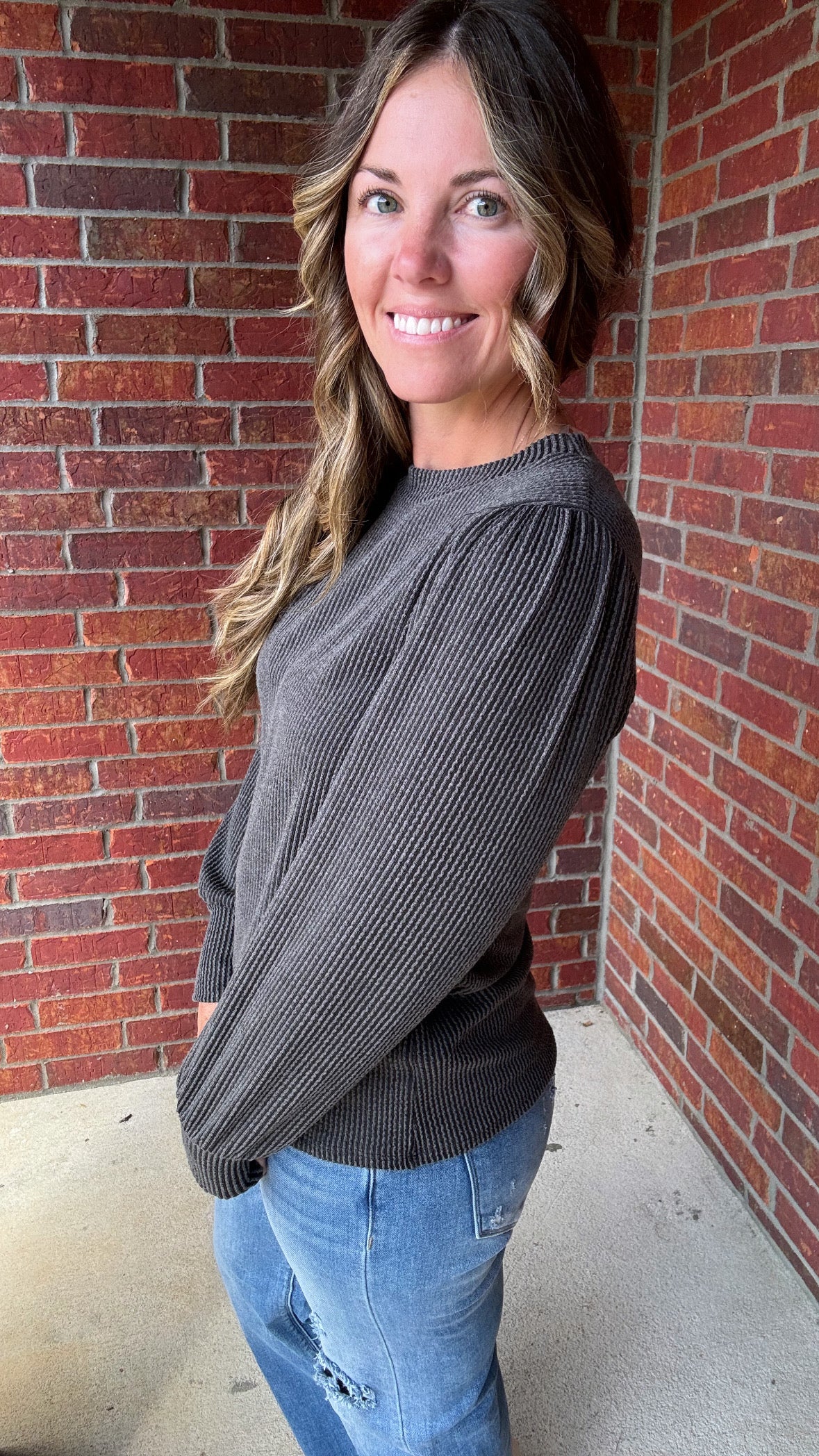 Everyday Ribbed Long Sleeve Top