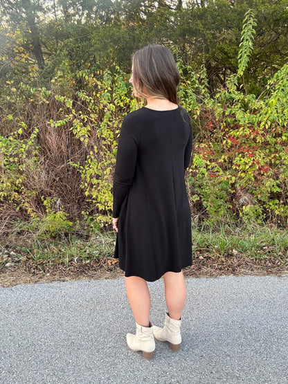 Long Sleeve Flare Dress