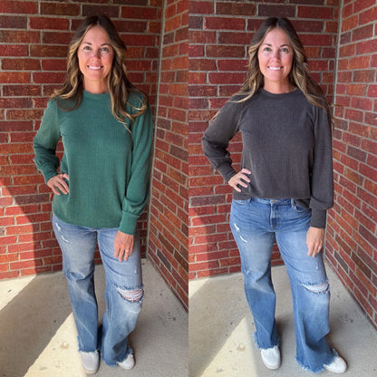 Everyday Ribbed Long Sleeve Top