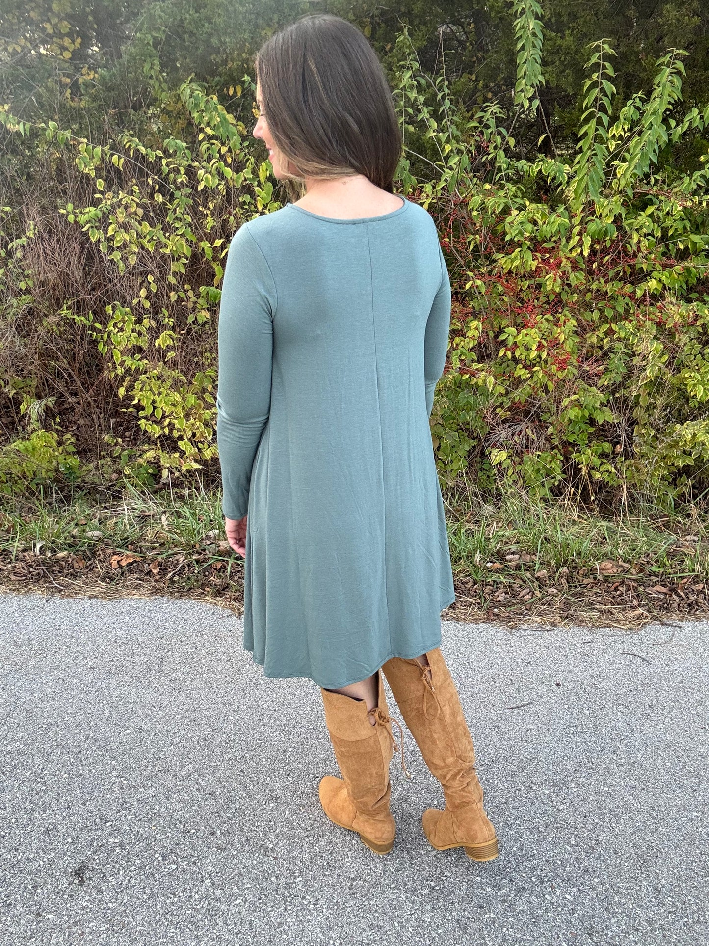 Long Sleeve Flare Dress