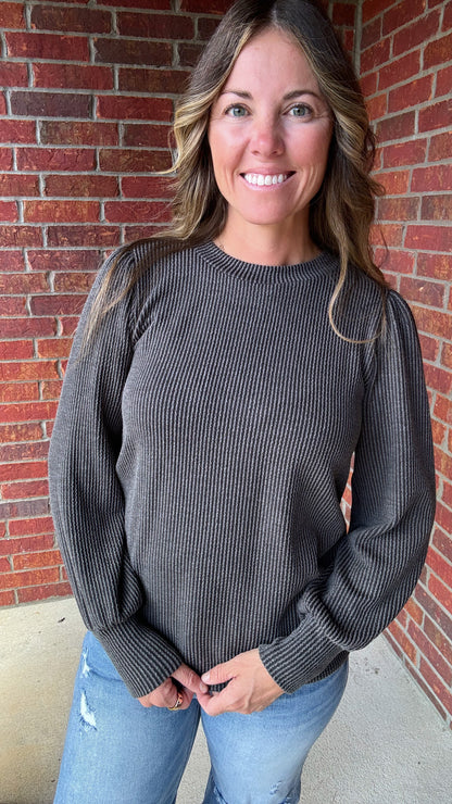 Everyday Ribbed Long Sleeve Top