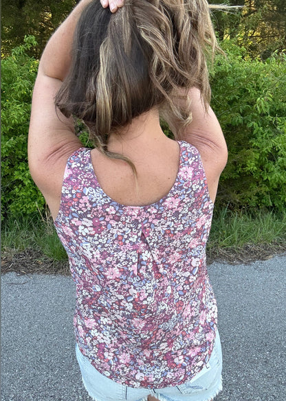 Floral Button Up Tank