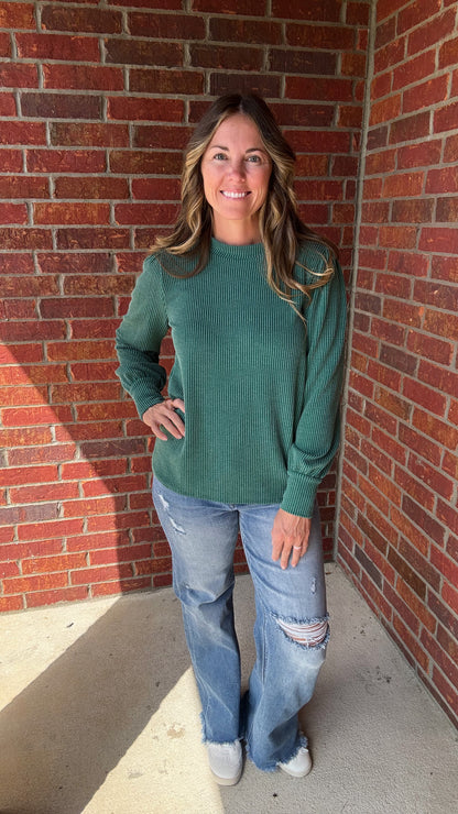 Everyday Ribbed Long Sleeve Top