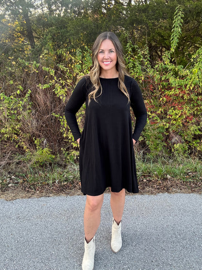 Long Sleeve Flare Dress