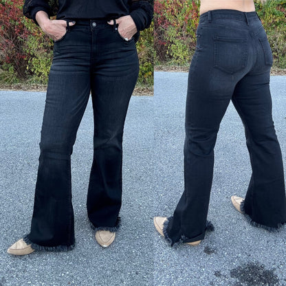 Zenana black denim flares