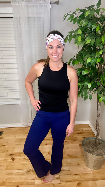 Navy yoga flare pants