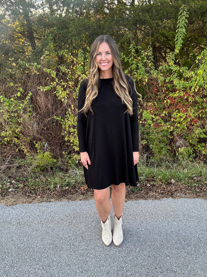 Long Sleeve Flare Dress