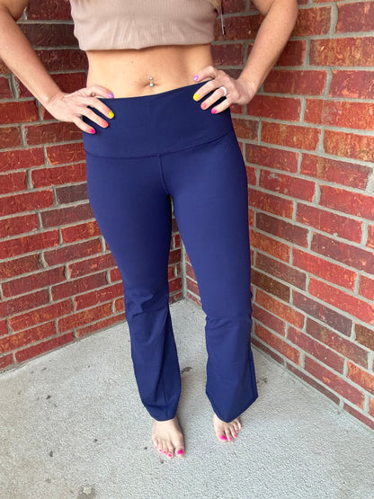 Navy yoga flare pants