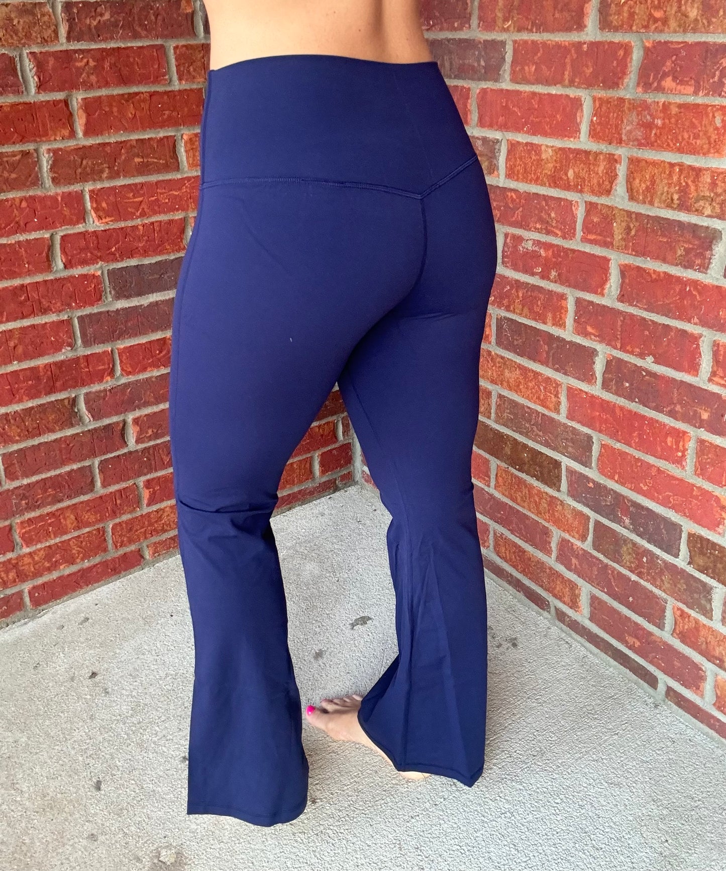 Navy yoga flare pants