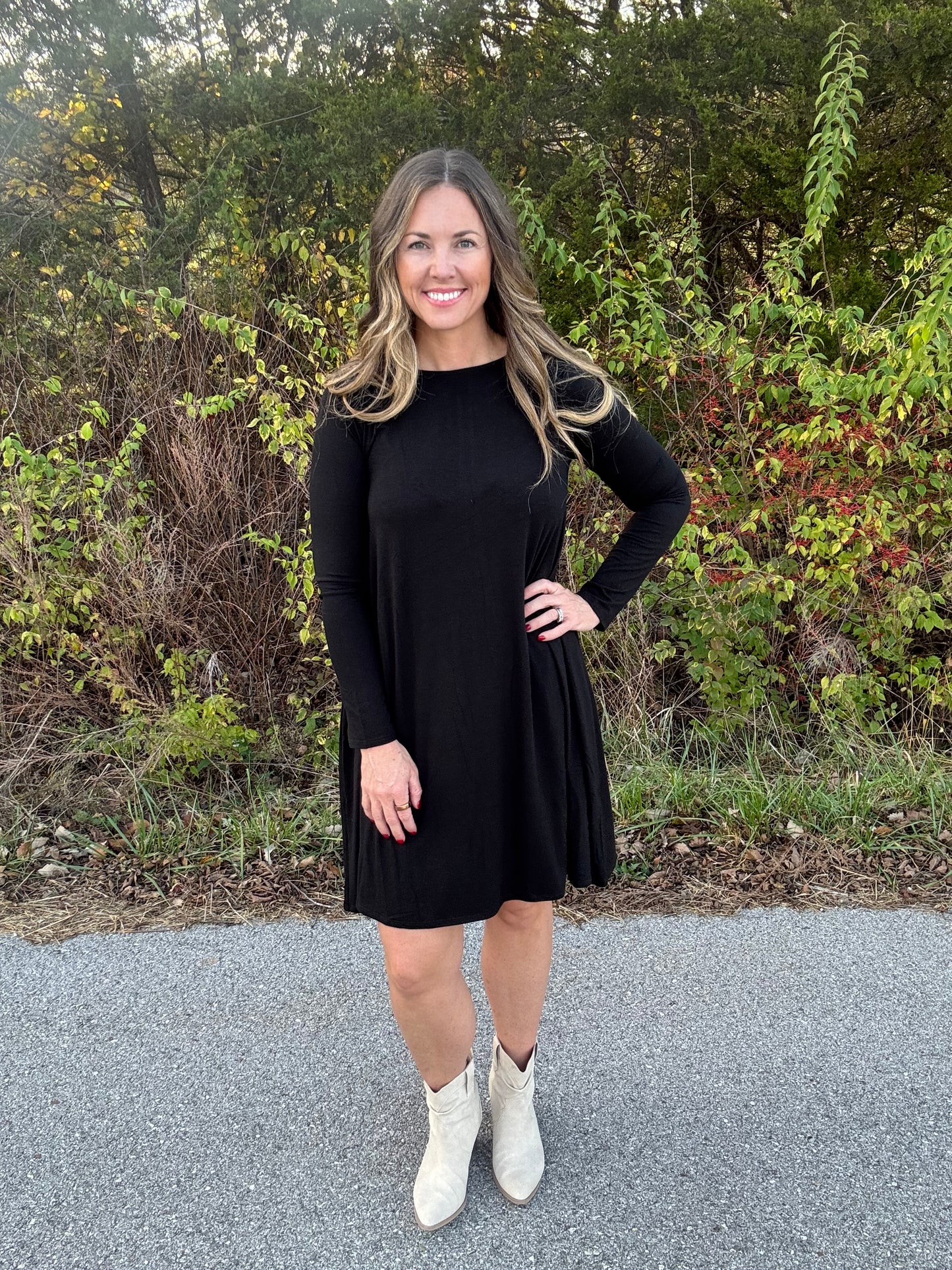 Long Sleeve Flare Dress