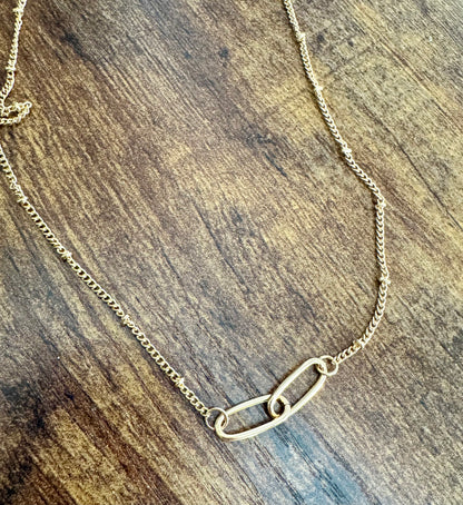 Double loop necklace